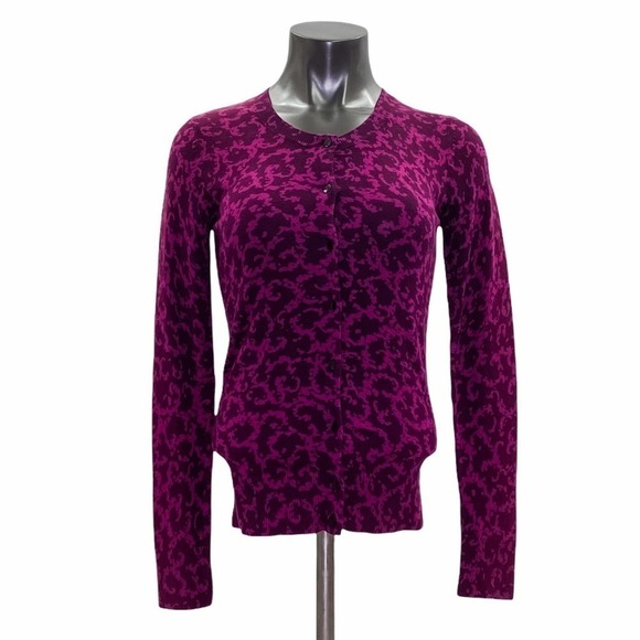 MERONA Two-Tone Purple Button Down Cardigan - Picture 1 of 12